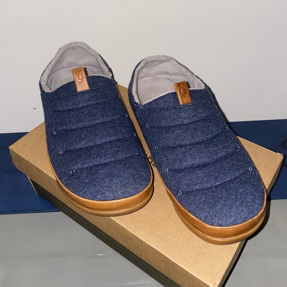 OluKai Trench Blue Slip-On Shoes